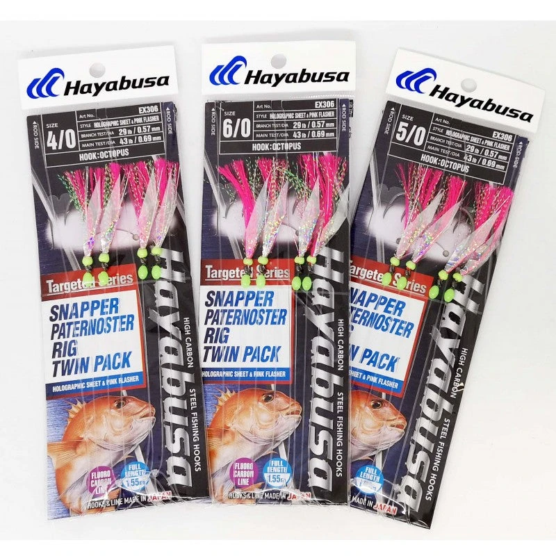 Hayabusa Snapper Paternoster Rig (Pink Flasher) EX309
