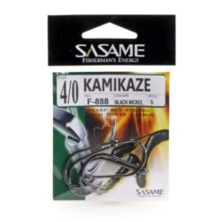Sasame Kamikaze Black Carbon Hooks F-888/388 - Black Nickel